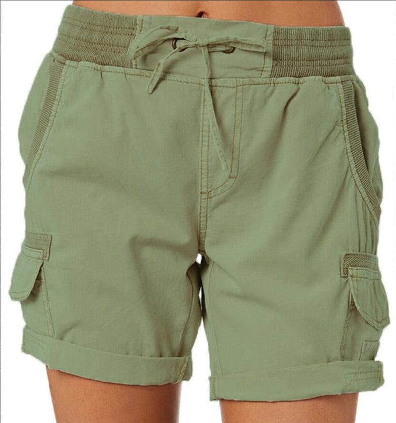 Cheky - Women's Casual High Waist Cargo Shorts