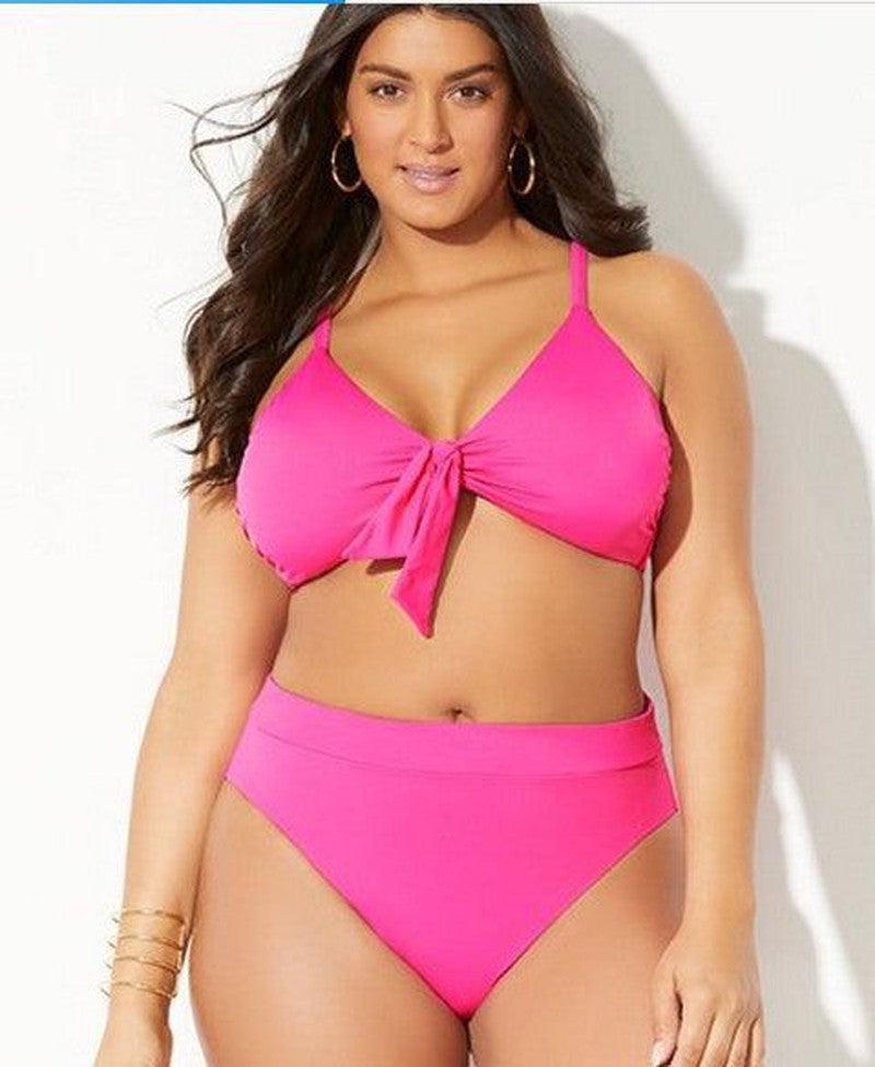 Cheky - Sexy Plus Fat Person Plus Size Swimsuit Split Women Swimwear Bikini