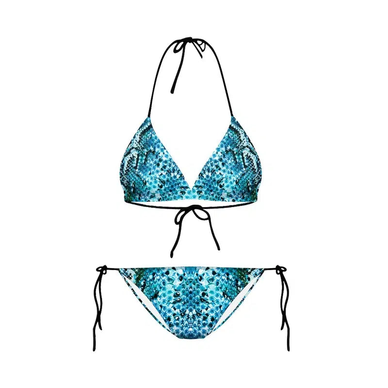 Cheky - Bikini 2023 Plavky Mujer Sexy Set Swimsuit biquini Skull Printed Women Bra Swimwear Green Bathing Suit Bikinis Y03002