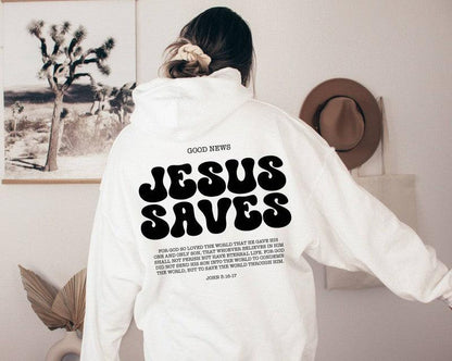 Cheky - Jesus Saves Hoodie Bible Verses Appear Church Sweater