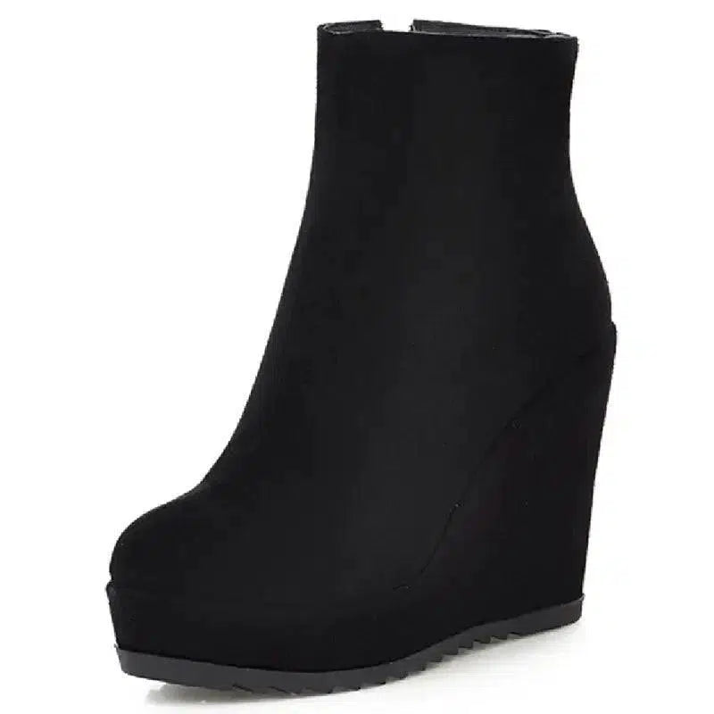 Cheky - Autumn And Winter Women Platform Platform Wedge Boots