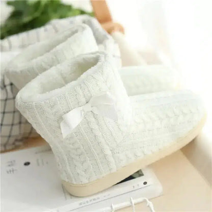 Cheky - Cotton slippers women plus velvet inner bag with high-top boots