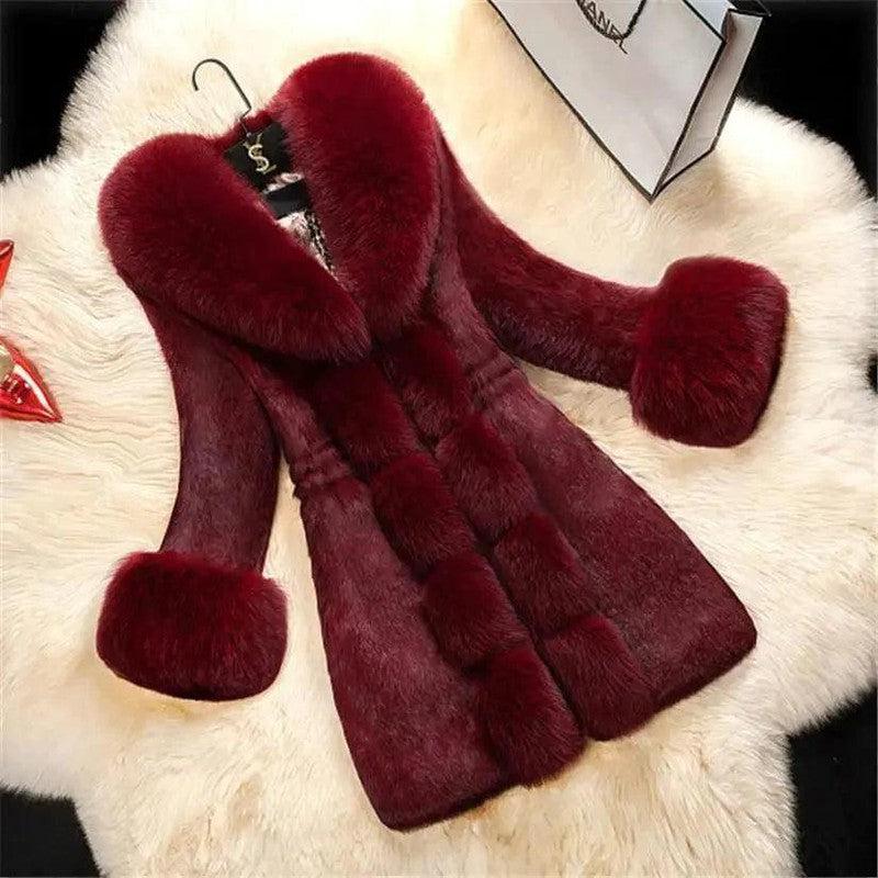 Cheky - Plush Elegance Faux Fur Coat