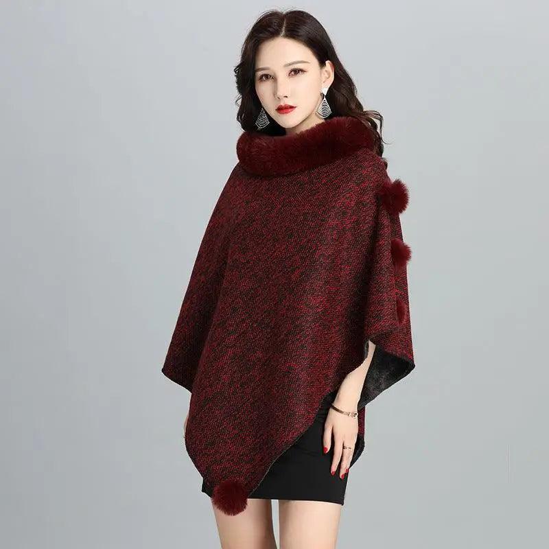 Cheky - Fashion Faux Fur Jacket Women Shawl Scarf