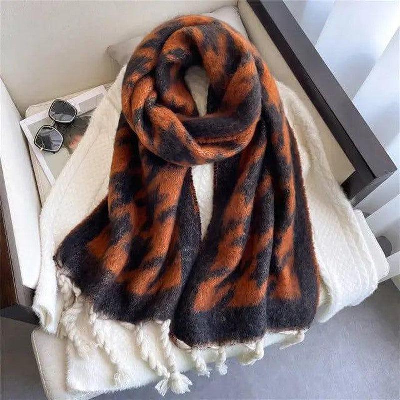 Cheky - Winter Scarf Women Cashmere Warm Pashmina Solid Female Scarv