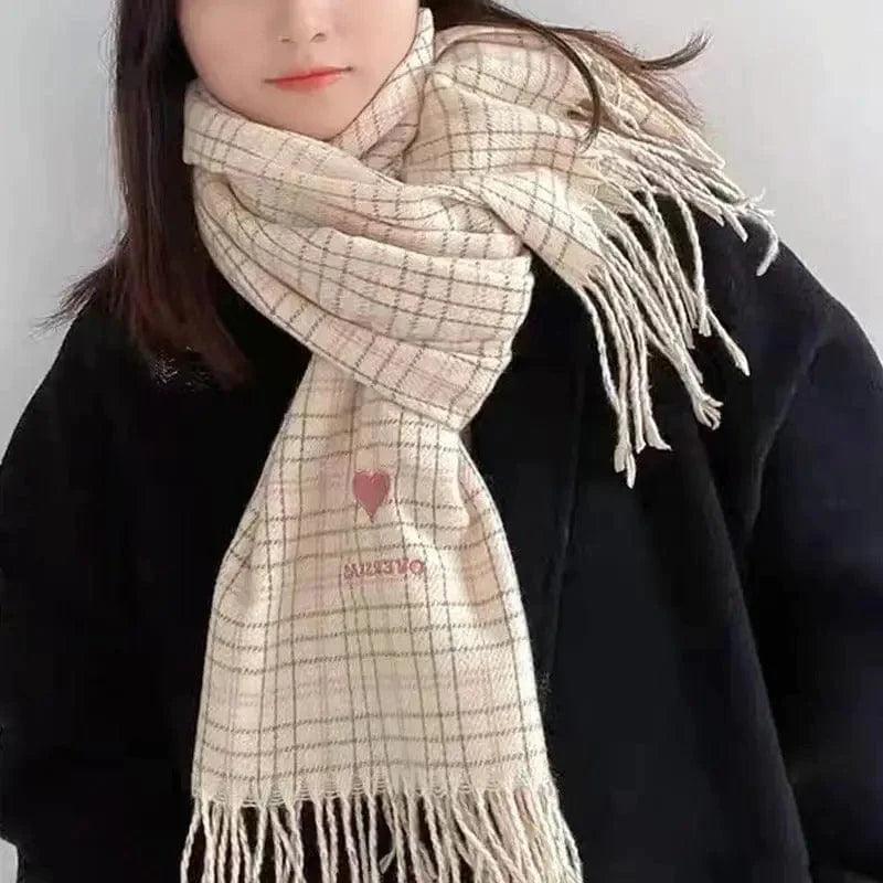 Cheky - Women's Fashion Love Warm Faux Cashmere Shawl Scarf