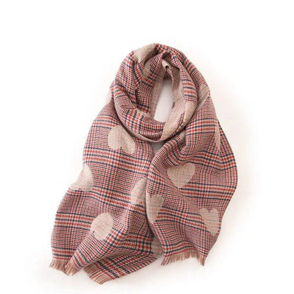 Cheky - Women's Love Print Mid-length Scarf